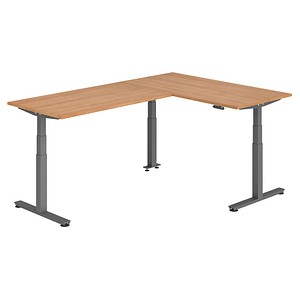 HAMMERBACHER XDSMW1616 elektrisch höhenverstellbarer Schreibtisch nussbaum rechteckig, T-Fuß-Gestell grau 160,0 x 240,0 cm HAMMERBACHER XDSMW1616 elektrisch höhenverstellbarer Schreibtisch nussbaum rechteckig, T-Fuß-Gestell grau 160,0 x 240,0 cm von HAMMERBACHER