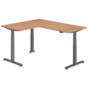 HAMMERBACHER XDSMW1908 elektrisch höhenverstellbarer Schreibtisch nussbaum rechteckig, T-Fuß-Gestell grau 180,0 x 160,0 cm HAMMERBACHER XDSMW1908 elektrisch höhenverstellbarer Schreibtisch nussbaum rechteckig, T-Fuß-Gestell grau 180,0 x 160,0 cm von HAMMERBACHER