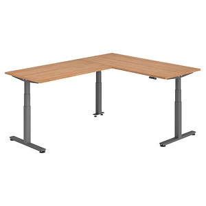 HAMMERBACHER XDSMW1916 elektrisch höhenverstellbarer Schreibtisch nussbaum rechteckig, T-Fuß-Gestell grau 180,0 x 240,0 cm HAMMERBACHER XDSMW1916 elektrisch höhenverstellbarer Schreibtisch nussbaum rechteckig, T-Fuß-Gestell grau 180,0 x 240,0 cm von HAMMERBACHER