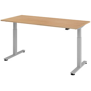 HAMMERBACHER XMST19 elektrisch höhenverstellbarer Schreibtisch eiche rechteckig, T-Fuß-Gestell silber 180,0 x 80,0 cm HAMMERBACHER XMST19 elektrisch höhenverstellbarer Schreibtisch eiche rechteckig, T-Fuß-Gestell silber 180,0 x 80,0 cm von HAMMERBACHER