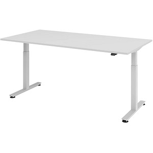 HAMMERBACHER XMST2E elektrisch höhenverstellbarer Schreibtisch lichtgrau rechteckig, T-Fuß-Gestell silber 200,0 x 100,0 cm HAMMERBACHER XMST2E elektrisch höhenverstellbarer Schreibtisch lichtgrau rechteckig, T-Fuß-Gestell silber 200,0 x 100,0 cm von HAMMERBACHER