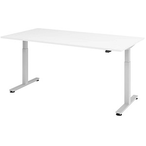HAMMERBACHER XMST2E elektrisch höhenverstellbarer Schreibtisch weiß rechteckig, T-Fuß-Gestell silber 200,0 x 100,0 cm HAMMERBACHER XMST2E elektrisch höhenverstellbarer Schreibtisch weiß rechteckig, T-Fuß-Gestell silber 200,0 x 100,0 cm von HAMMERBACHER
