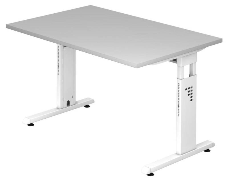 HAMMERBACHER höhenverstellbarer Schreibtisch VOS12/5/W lichtgrau von HAMMERBACHER