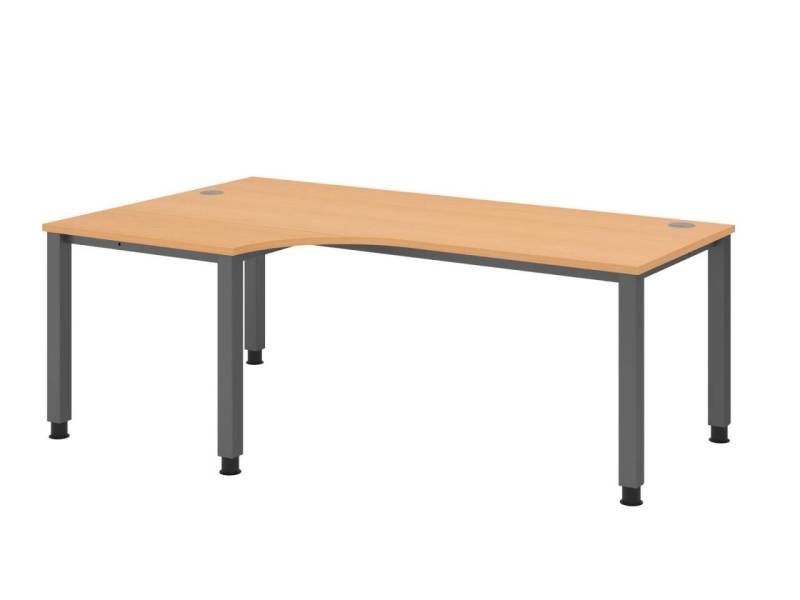 HAMMERBACHER VQS82/6/G höhenverstellbarer Schreibtisch 68,5 - 81 cm buche / g... von HAMMERBACHER
