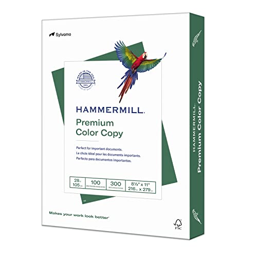 Hammermühle (Technik) Papier, Color Copy Digital, 12,7 kg, 8,5 x 11, Buchstabe, 100 Bright Brief 300 Sheets weiß von HAMMERMILL