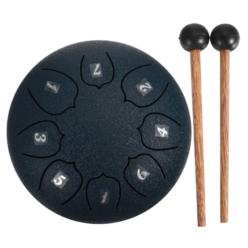 HAMPPLIES 1 Satz 6 Ätherisches Trommelinstrument Zungenperkussionstrommel Handpan-trommelmusik Musikinstrumente Rhythmustrommel 8-noten-trommel Tanktrommel Blue Stahl-peptid-legierung von HAMPPLIES