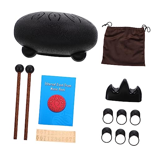 HAMPPLIES 1 Satz Ätherische Trommel Rhythmus Zungentrommel Handtrommel Musikinstrument Zungentrommel 11 Ton Steel Tongue Drum Für Anfänger Musiktrommel Kohlenstoffstahl Black von HAMPPLIES