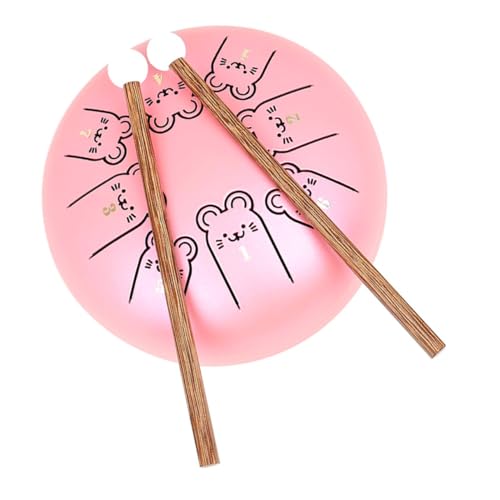 HAMPPLIES 1 Satz Zungentrommel Schlagzeug-übungspad Musikinstrumente Metalltrommel Steeldrum-instrumente Für Steel Drums-instrumente Für Erwachsene Stahltrommel-instrument Holz Rosa von HAMPPLIES