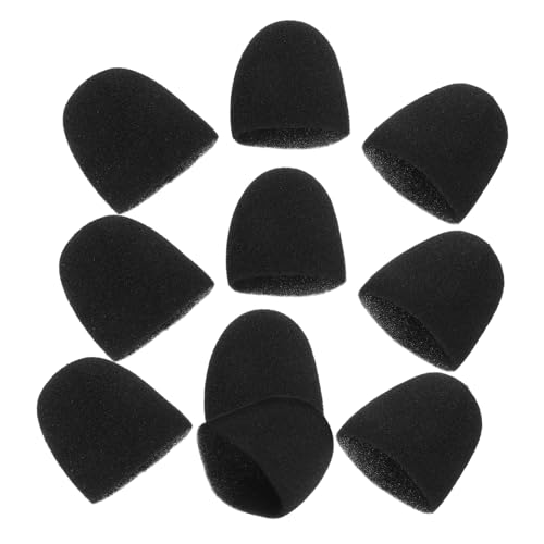 HAMPPLIES 10Stücke Mikrofon Windschutzschwämme Schwarzer Mikrofonabdeckungen für Handheld Effektiver Schutz vor Windgeräuschen und Stößen für Live Sound von HAMPPLIES