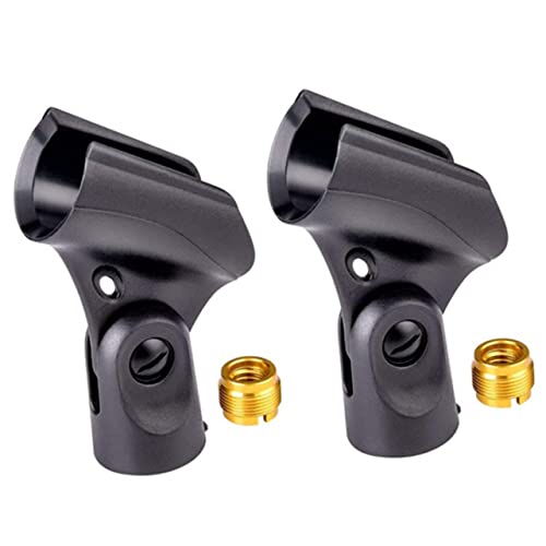 HAMPPLIES 2Stücke Mikrofonclips für Handheldmikrofone Einstellbare Halterung Fixierung für Outdoor Anwendungen Kompatibel mit Xlr Mikrofonen Leicht und Langlebig von HAMPPLIES