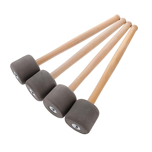 HAMPPLIES 4Stücke Bass Drum Stick mit Holzgriff Schlägel aus Schaumstoffgepolstertem Kopf Langlebig und Leicht Zubehör für Schlaginstrumente Bands und Trommler HAMPPLIES 4Stücke Bass Drum Stick mit Holzgriff Schlägel aus Schaumstoffgepolstertem Kopf Langlebig und Leicht Zubehör für Schlaginstrumente Bands und Trommler von HAMPPLIES