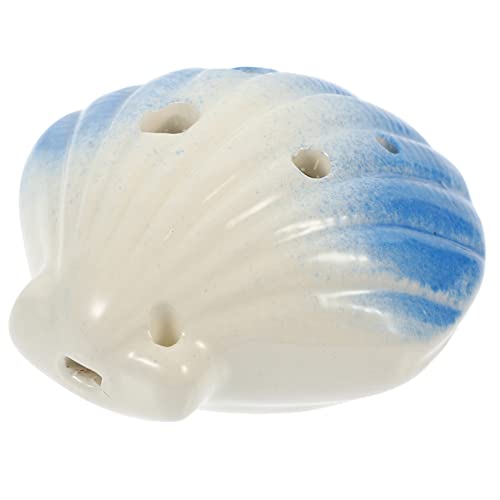 HAMPPLIES 6 Muschelschalenflöte Musikinstrument Okarina Für Tragbares Okarina-instrument Okarina Aus Porzellan Tragbare Ocarina Langlebige Okarina Cartoon-okarina Keramik Blau von HAMPPLIES