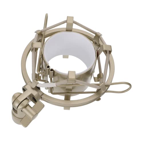 HAMPPLIES Kondensatormikrofon Halterung Stoßfeste Mikrofon Vibrations Mikrofonhalter für Rundfunkräume für Verschiedene Mikrofonmodelle Silberne von HAMPPLIES