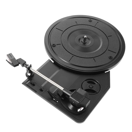 HAMPPLIES Retro Vinyl mit Eingebauten Lautsprechern Drehteller für Musikliebhaber Vintage Design Einfach zu Bedienen für Heimdekoration und Stilvolle von HAMPPLIES