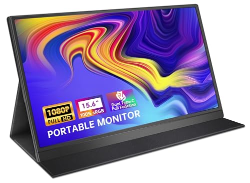 HAMTYSAN Portable Monitor 15.6inch FHD 1080P USB C HDMI Gaming Ultra-Slim IPS Display w/Smart Cover Lautsprecher, HDR Plug&Play, externer Monitor für Laptop PC HAMTYSAN Portable Monitor 15.6inch FHD 1080P USB C HDMI Gaming Ultra-Slim IPS Display w/Smart Cover Lautsprecher, HDR Plug&Play, externer Monitor für Laptop PC von HAMTYSAN