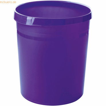 15 x Han Papierkorb Grip 18 Liter mit 2 Griffmulden Trend Colour lila von HAN