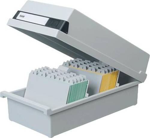 HAN 954-11 Karteikasten Lichtgrau max. Anzahl der Karten: 1.300 Karten DIN A4 quer HAN 954-11 Karteikasten Lichtgrau max. Anzahl der Karten: 1.300 Karten DIN A4 quer von HAN