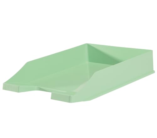 HAN Briefablage KLASSIK, 10 STÜCK Schreibtisch Organizer, Bürobedarf, Ablagefächer, Büromaterial, Briefkorb, Dokumentenablage, bis Format A4/C4, 1027-X-805, pastellgrün von HAN