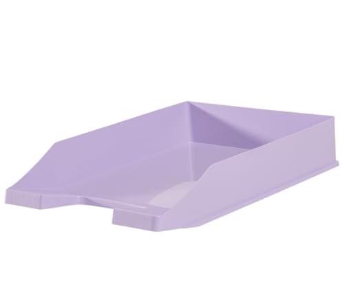 HAN Briefablage KLASSIK, 10 STÜCK Schreibtisch Organizer, Bürobedarf, Ablagefächer, Büromaterial, Briefkorb, Dokumentenablage, bis Format A4/C4, 1027-X-887, pastelllila von HAN