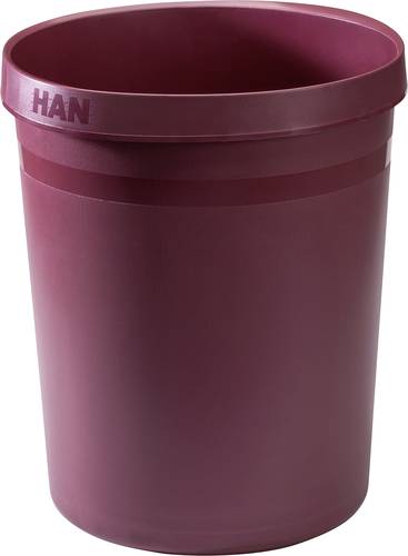 HAN GRIP KARMA 18198-17 Papierkorb 18l (Ø x H) 312mm x 350mm Recycling Kunststoff Öko-Rot von HAN