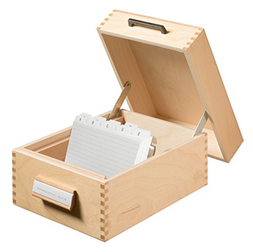 HAN Holz-Karteikasten für 900 DIN A6 quer Karteikarten inkl. 1 Metallblattstütze, mit Beschriftungsfeld und Metallboden, FSC zertifiziertes Holz, hochwertige premium Qualität, 506, Naturholz HAN Holz-Karteikasten für 900 DIN A6 quer Karteikarten inkl. 1 Metallblattstütze, mit Beschriftungsfeld und Metallboden, FSC zertifiziertes Holz, hochwertige premium Qualität, 506, Naturholz von HAN
