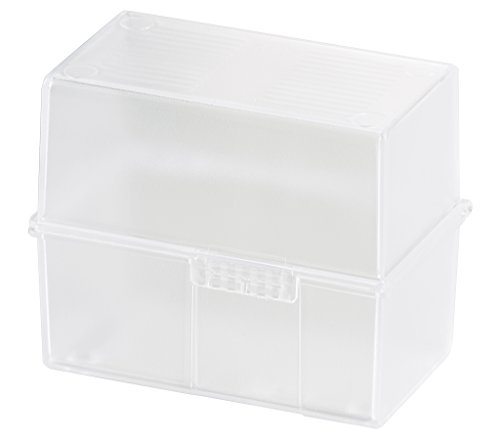 HAN Karteibox DIN A8 quer, mit A-Z Register und 100 Karten, transluzent-klar, 979-63 von HAN