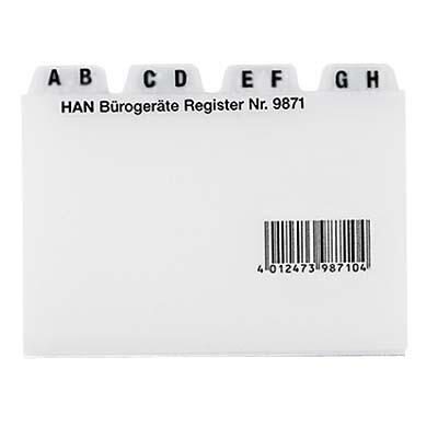 HAN Karteikartenregister Kunststoffregister A-Z, A7 A-Z specs_pbs_for_format_... von HAN