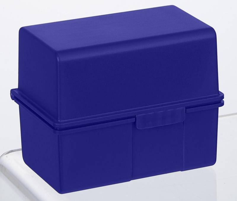 HAN A8 Karteikasten DIN A8 200 Karteikarten blau von HAN