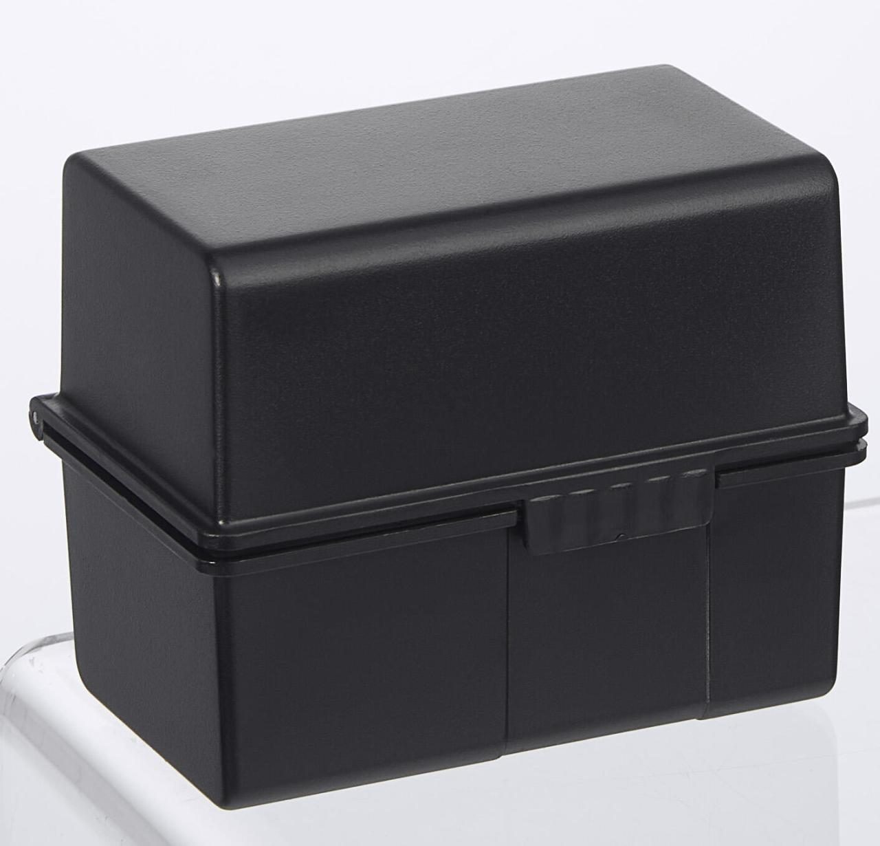 HAN A8 Karteikasten DIN A8 200 Karteikarten schwarz von HAN