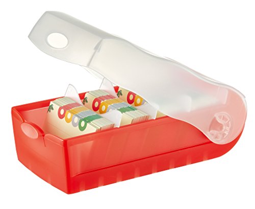 HAN Lernkarteibox CROCO, einfach Vokabeln lernen mit 5-Fächer-Lernsystem, DIN A7 Karteikasten für 900 Karten, inkl. 5 Stützplatten + 100 Lernkarten, Karteibox, Lernbox, 997-617, transluzent/rot HAN Lernkarteibox CROCO, einfach Vokabeln lernen mit 5-Fächer-Lernsystem, DIN A7 Karteikasten für 900 Karten, inkl. 5 Stützplatten + 100 Lernkarten, Karteibox, Lernbox, 997-617, transluzent/rot von HAN