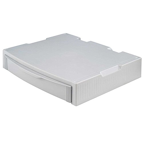 HAN Monitor Stand, Profi Monitorständer, Erhöhung für den Bildschirm, mit 1 Schublade, stabil und stapelbar, 9250-11, grau von HAN