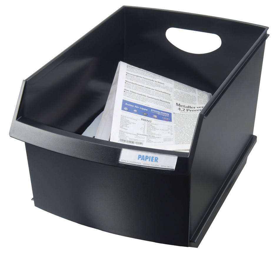 HAN Papierkorb LOGO-DRIVE, Polystyrol, 25 Liter, schwarz von HAN