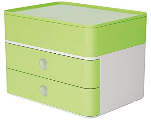 HAN Schubladenbox Allison SMART-BOX plus mit 2 Schubladen, Trennwand sowie Utensilienbox, inkl. Kabelführung, stapelbar, Büro, Schreibtisch möbelschonende Gummifüße, 1100-80, hochglänzend lime green HAN Schubladenbox Allison SMART-BOX plus mit 2 Schubladen, Trennwand sowie Utensilienbox, inkl. Kabelführung, stapelbar, Büro, Schreibtisch möbelschonende Gummifüße, 1100-80, hochglänzend lime green von HAN