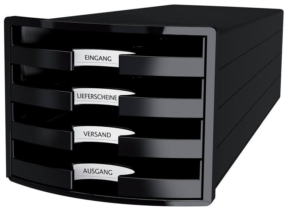 HAN Schubladenbox IMPULS 2.0, 4 offene Schübe, schwarz von HAN