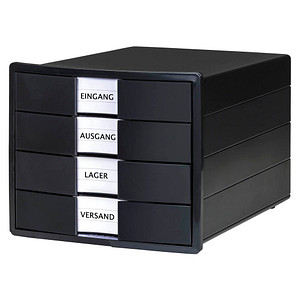 HAN Schubladenbox KARMA  schwarz 10128-13, DIN C4 mit 4 Schubladen von HAN