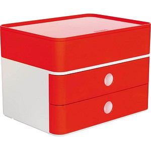 HAN Schubladenbox Smart Box plus ALLISON  rot 1100-17, DIN A5 mit 3 Schubladen von HAN
