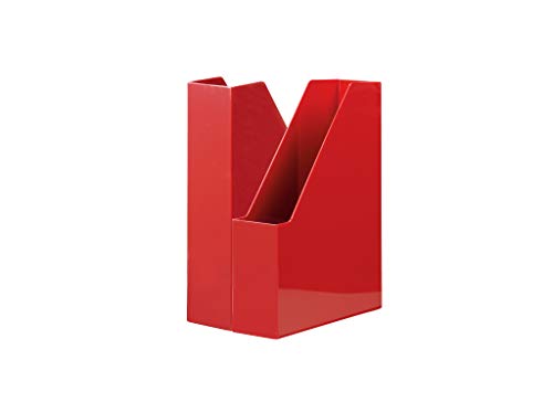 HAN Stehsammler I-Line 2 STÜCK, Eleganter, Moderner High-End Stehsammler Für Hefte, Zeitschriften Und Mappen Bis Format A4/C4, Rot, 16501-17 von HAN