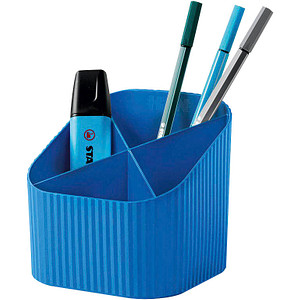 HAN Stiftehalter Re-X-LOOP blau 100% Recyclingmaterial 4 Fächer 11,1 x 12,1 x 10,6 cm von HAN