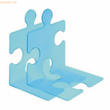 Han CD/Buchstütze Puzzle im 2er-Pack transluzent blau Han CD/Buchstütze Puzzle im 2er-Pack transluzent blau von HAN