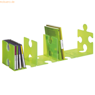 Han CD/Buchstütze Puzzle im 2er-Pack transluzent grün Han CD/Buchstütze Puzzle im 2er-Pack transluzent grün von HAN
