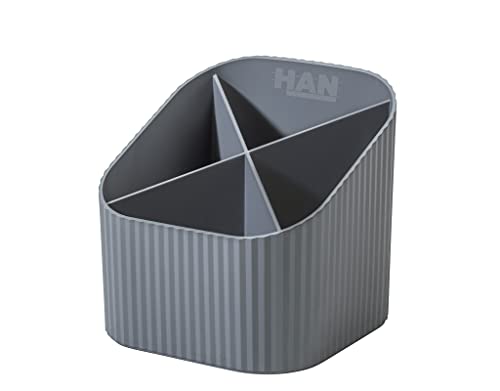 Schreibtischköcher KARMA, mit 4 Fächern, umweltfreundlich aus 80-100 prozent Recyclingmaterial, Stiftehalter, 17248-18, öko-grau Schreibtischköcher KARMA, mit 4 Fächern, umweltfreundlich aus 80-100 prozent Recyclingmaterial, Stiftehalter, 17248-18, öko-grau von HAN