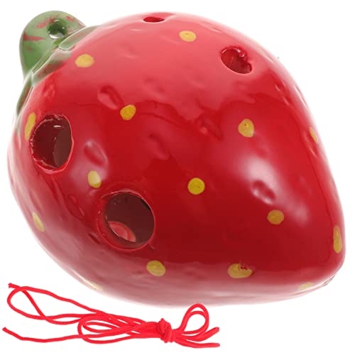 HANABASS 1 Satz 6 Erdbeer-Okarina kreatives Ocarina-Blasinstrument Okarina Erdbeere Anfänger Ocarina Okarina aus Ton Okarina für Anfänger Blasinstrument Keramik rot HANABASS 1 Satz 6 Erdbeer-Okarina kreatives Ocarina-Blasinstrument Okarina Erdbeere Anfänger Ocarina Okarina aus Ton Okarina für Anfänger Blasinstrument Keramik rot von HANABASS