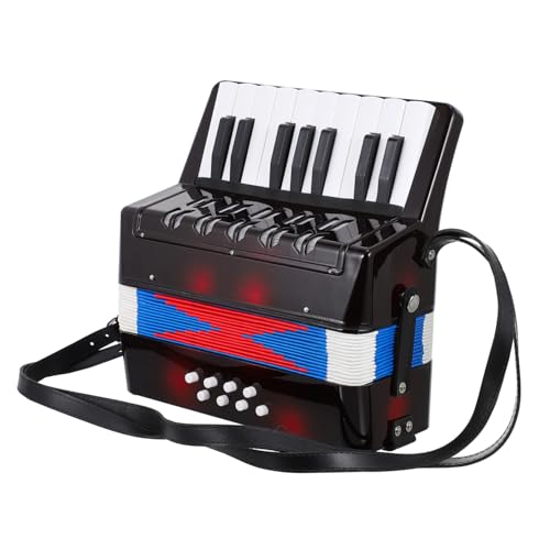 HANABASS 1 Stück Akkordeon Akkordeon Musikinstrument Kleines Akkordeon Akkordeon Kind Akkordeon Anfänger Akkordeon Musikinstrumente Für Plastik Schwarz von HANABASS
