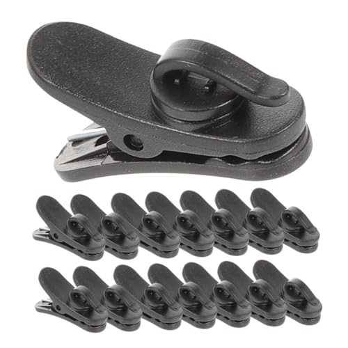 HANABASS 15 Stück Mikrofon-Clip Mikrofon befestigte Clips Mikrofonclips Mikrofonkabelclip Zubehör für Mikrofone Clips für Mikrofonkabel Clips für Kopfhörerkabel Mikrofon Zubehör Abs Schwarz von HANABASS