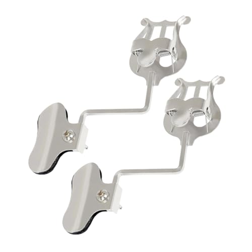 HANABASS 2 Stück Notenständer Leier Für Posaune Trompeten-notenhalter Clip Für Klaviernotation Posaunen-leier-clip Notenhalter-clip Marschband Lyre Clip Musikcliphalter Eisen Silber HANABASS 2 Stück Notenständer Leier Für Posaune Trompeten-notenhalter Clip Für Klaviernotation Posaunen-leier-clip Notenhalter-clip Marschband Lyre Clip Musikcliphalter Eisen Silber von HANABASS