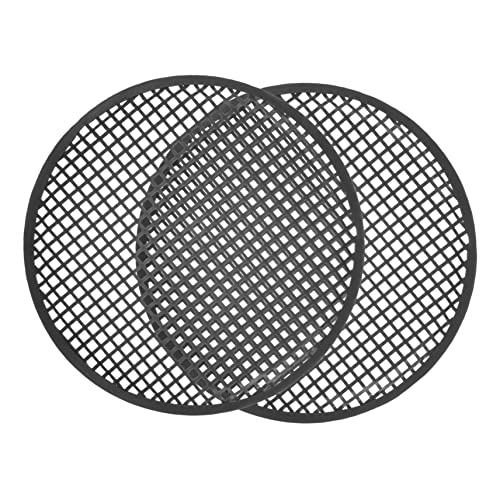 HANABASS 2 Stück Schallschutzgitter Lautsprecherabdeckungen fit für Grills Lautsprechergitter Lautsprechernetze Auto-Audio-Lautsprechernetz Subwoofer-Schutznetze Protektoren Eisen Schwarz von HANABASS