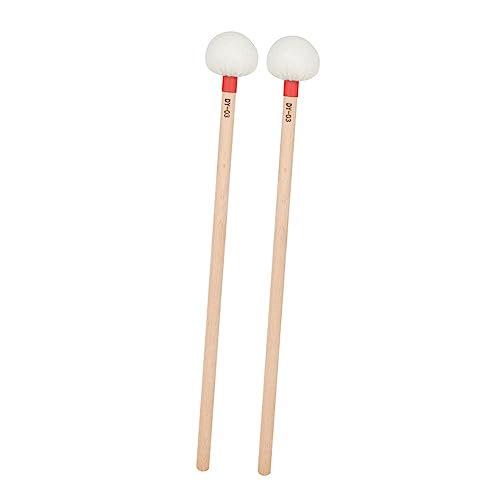 HANABASS 2Stücke Filz Drumsticks mit Holzgriff Percussion Hämmer für Trommeln Weich und Langlebig für Schlagzeug und Percussion Instrumente Gleichmäßiger und Hohe HANABASS 2Stücke Filz Drumsticks mit Holzgriff Percussion Hämmer für Trommeln Weich und Langlebig für Schlagzeug und Percussion Instrumente Gleichmäßiger und Hohe von HANABASS