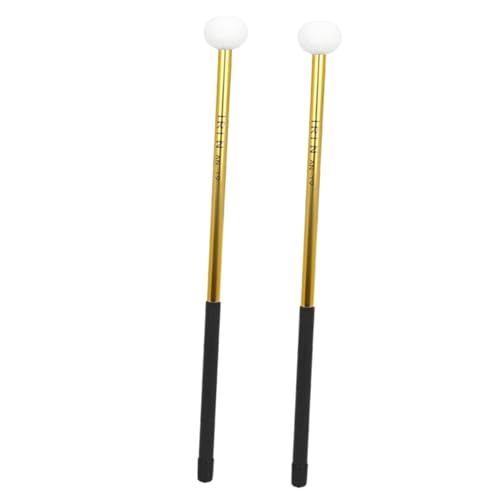 HANABASS 2Stücke Trommelstöcke mit Filzkopf Schlagzeug Mallets für Marschtrommeln und Percussion Instrumente Ergonomisch Gestaltet für Komfort und Optimale von HANABASS