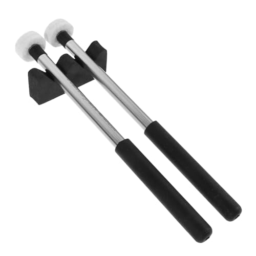 HANABASS 2pcs Filzkopftrommelschläger Mit Glätten Metallgriffen Für Zungentrommel Und Xylophon Tragbare Drum-accessoires Für Musiker Und Performer von HANABASS