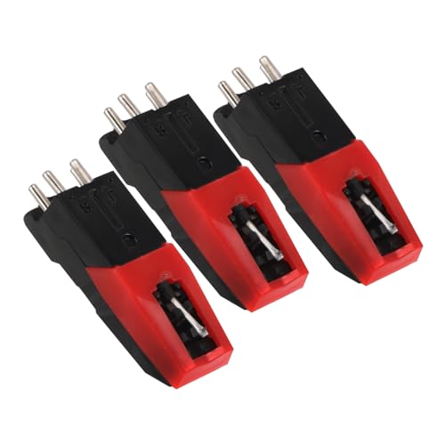 HANABASS 3 Stück Grammophonpatrone Nadel für Plattenspieler Stylus-Ersatznadel Player -Player -Nadelnstilus Nadel für Schallplattenspieler Phonographennadel Kunststoff rot HANABASS 3 Stück Grammophonpatrone Nadel für Plattenspieler Stylus-Ersatznadel Player -Player -Nadelnstilus Nadel für Schallplattenspieler Phonographennadel Kunststoff rot von HANABASS